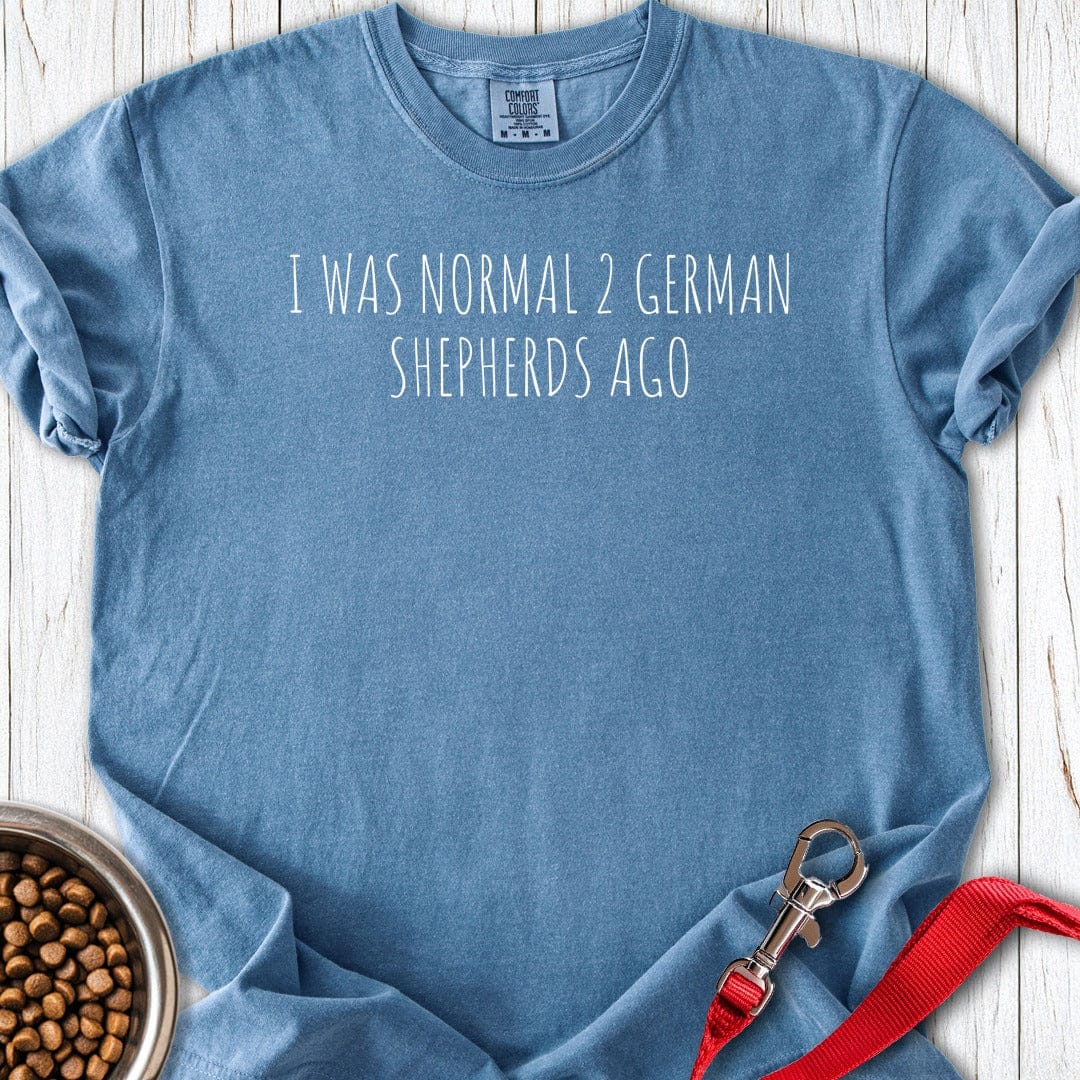 2 German Shepherds Premium Tee Blue Jean