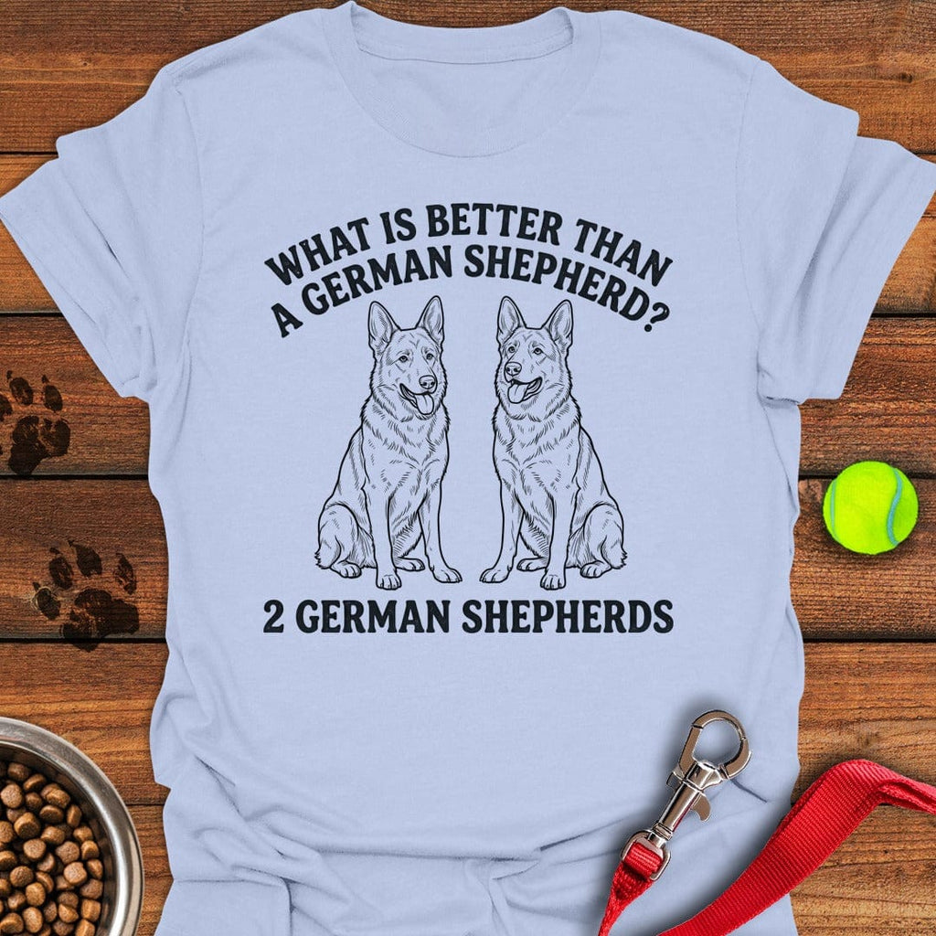 2 German Shepherds Light Blue