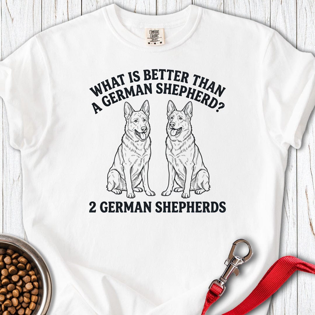 2 German Shepherds Premium Tee White