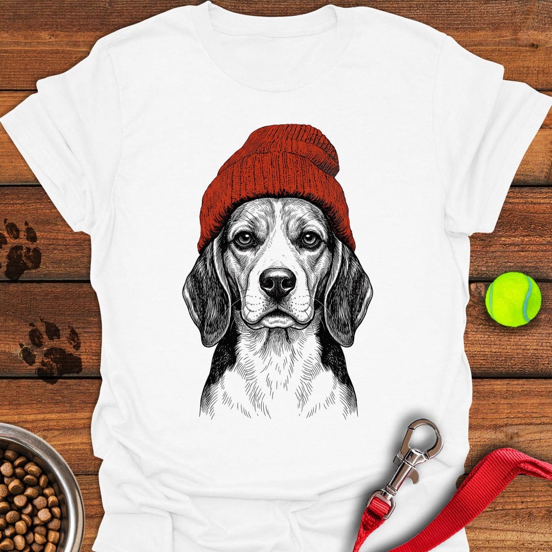 Beagle Beanie White