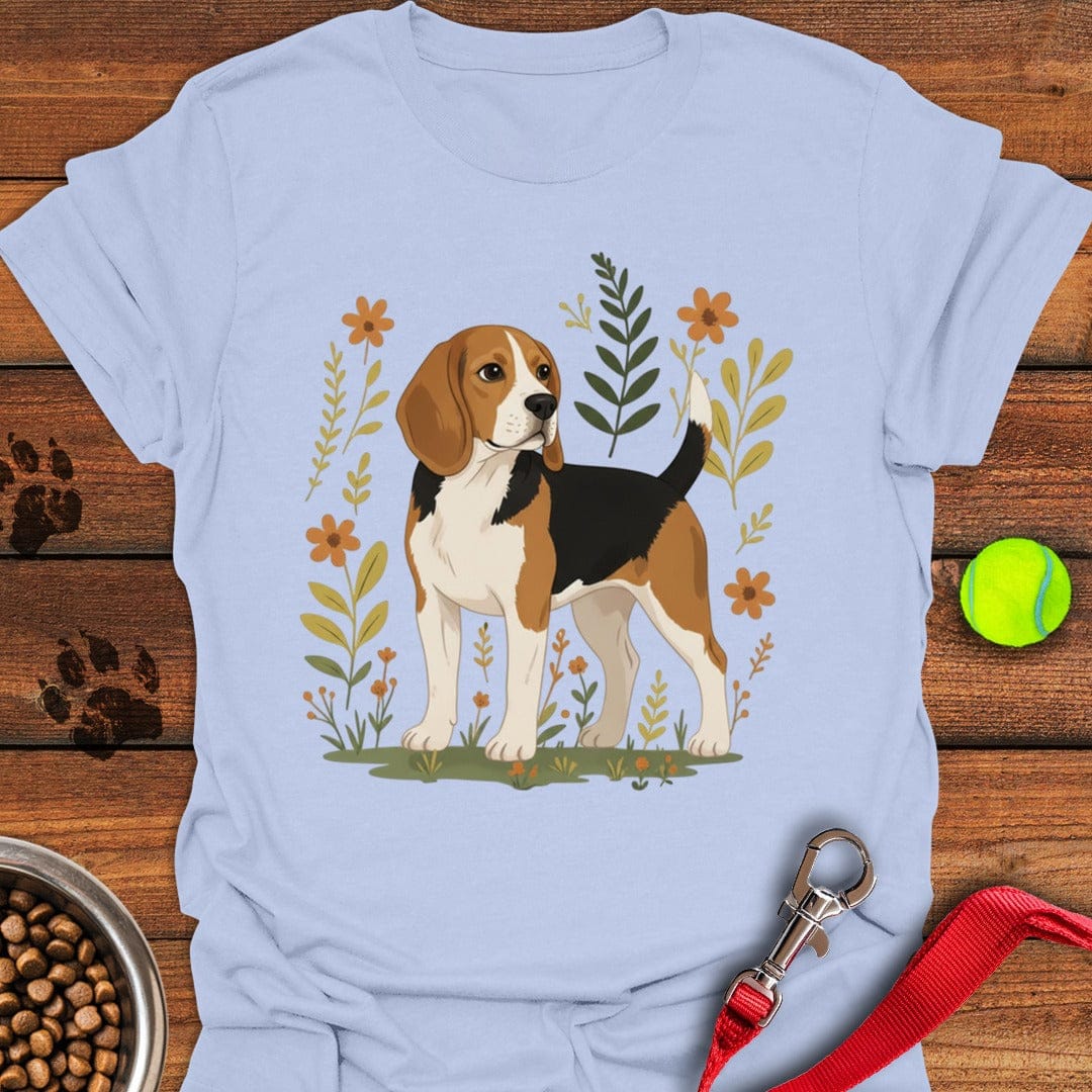 Beagle Flowers Light Blue