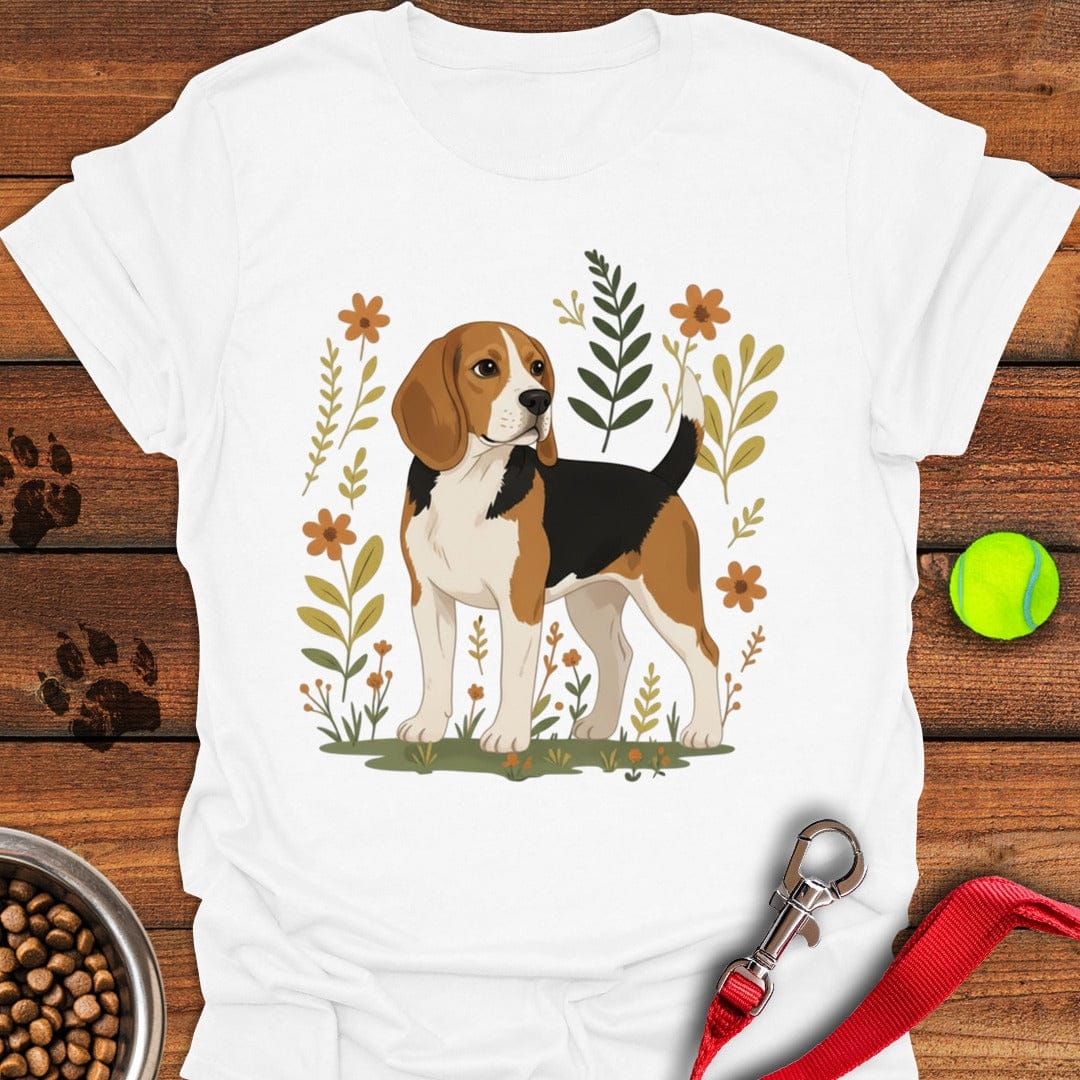 Beagle Flowers White