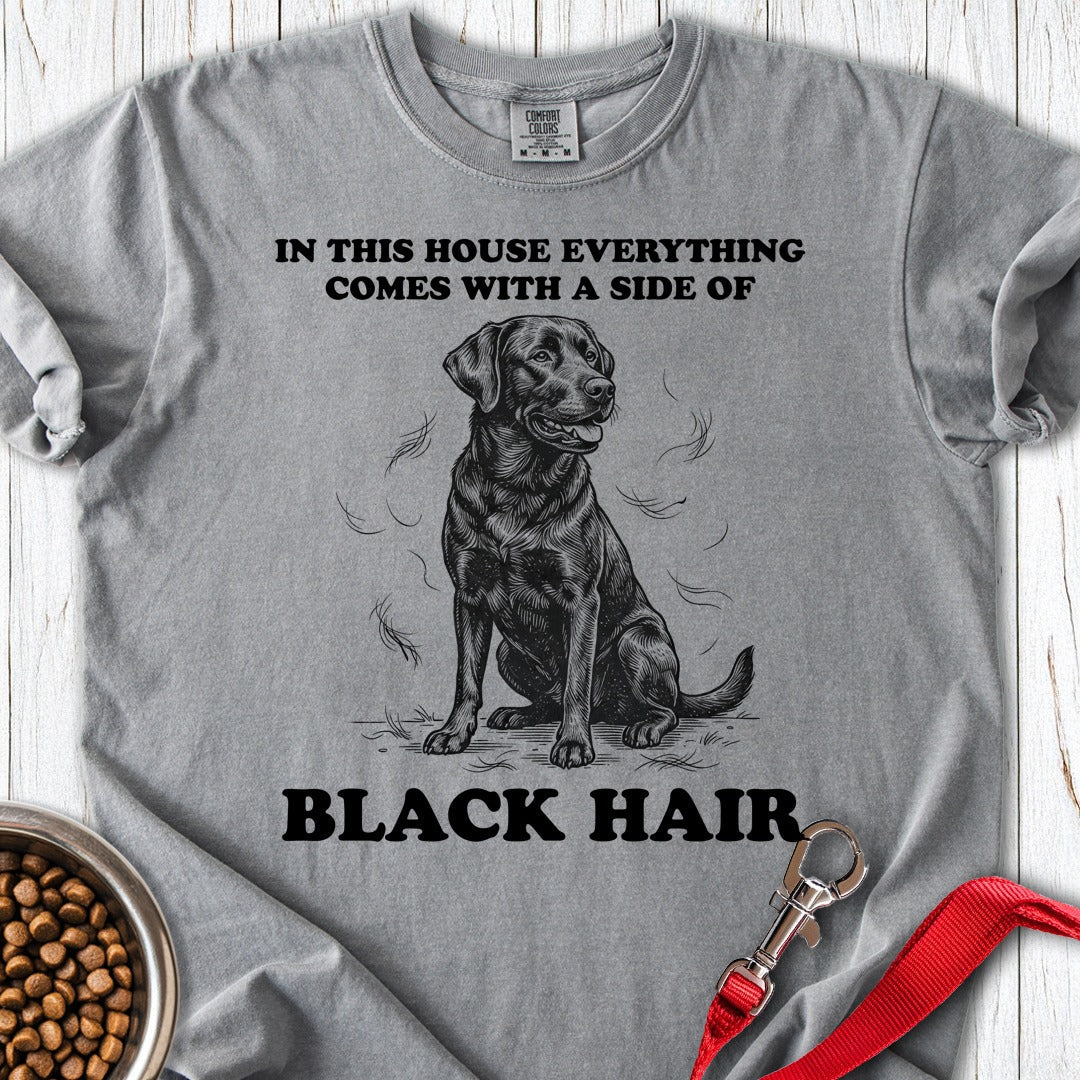 Black Hair Labrador Premium Tee Grey