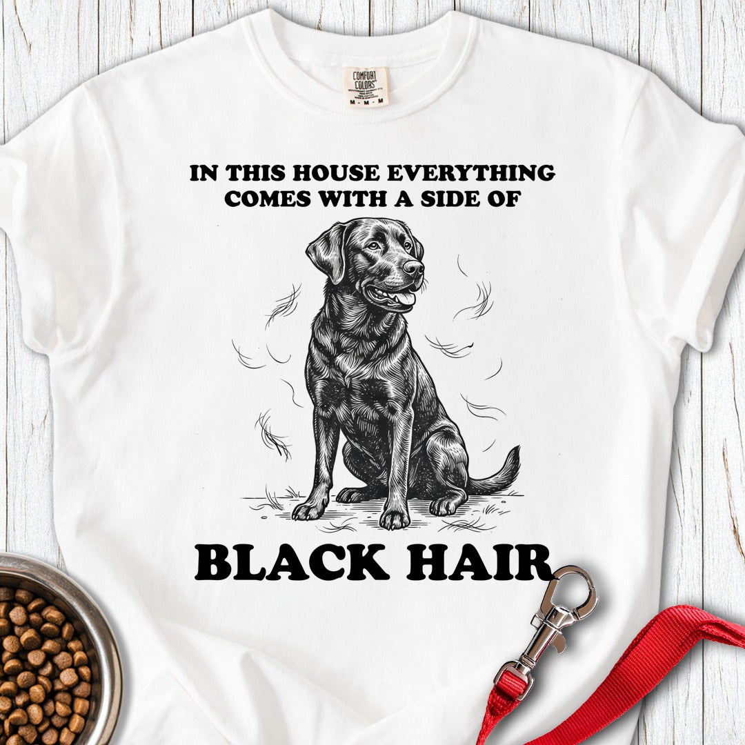 Black Hair Labrador Premium Tee White
