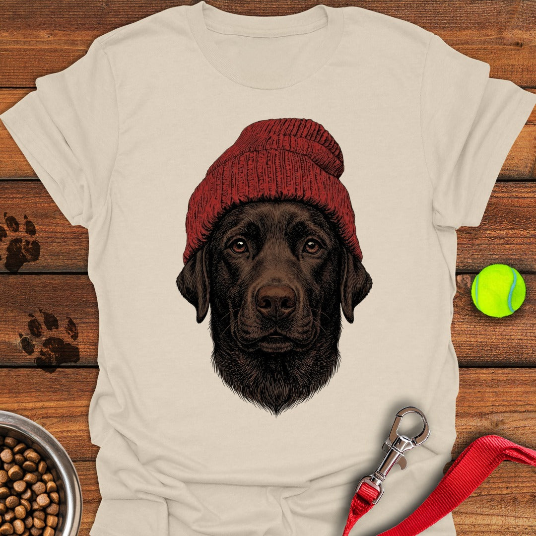 Chocolate Lab Beanie Natural