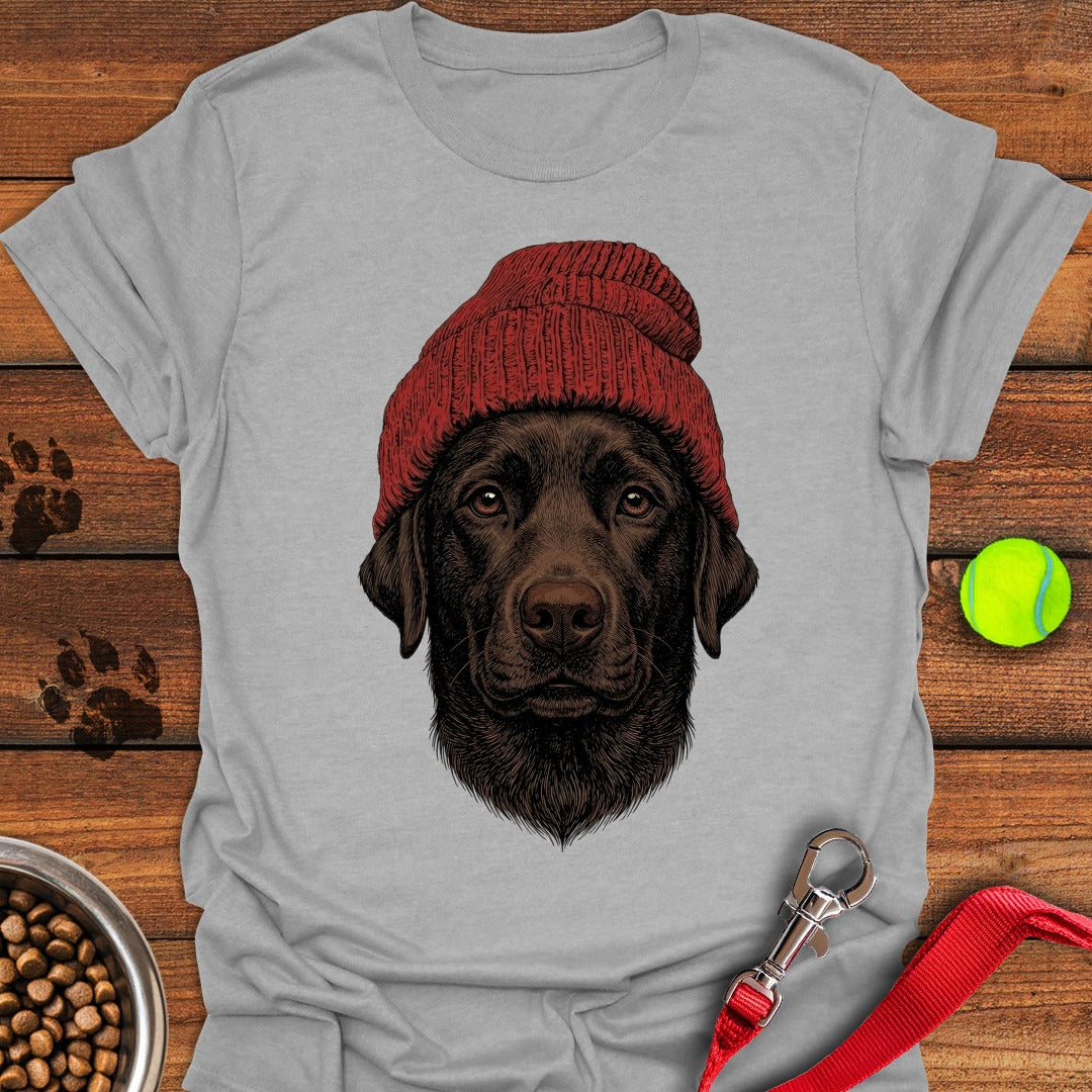 Chocolate Lab Beanie Sport Grey