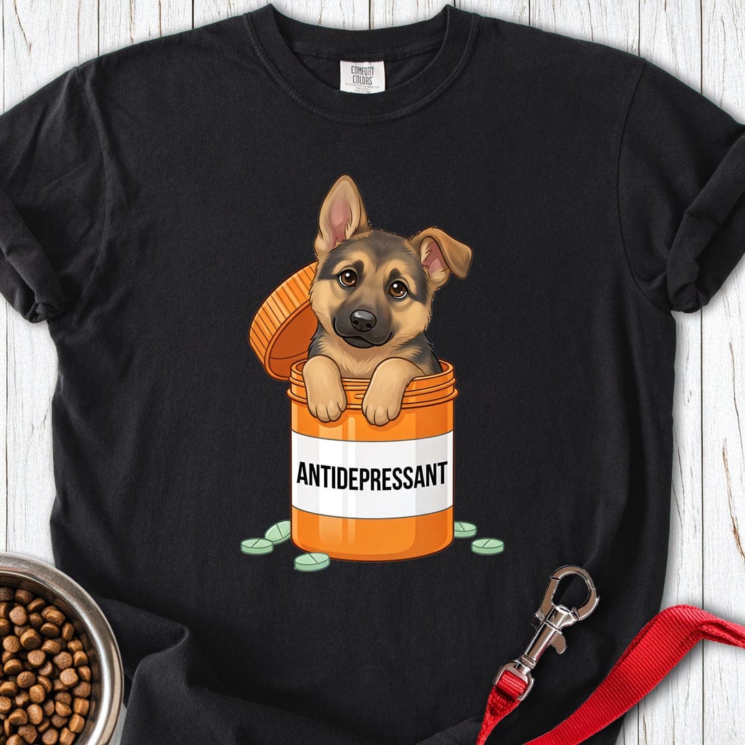 German Shepherd Antidepressant Premium Tee Black