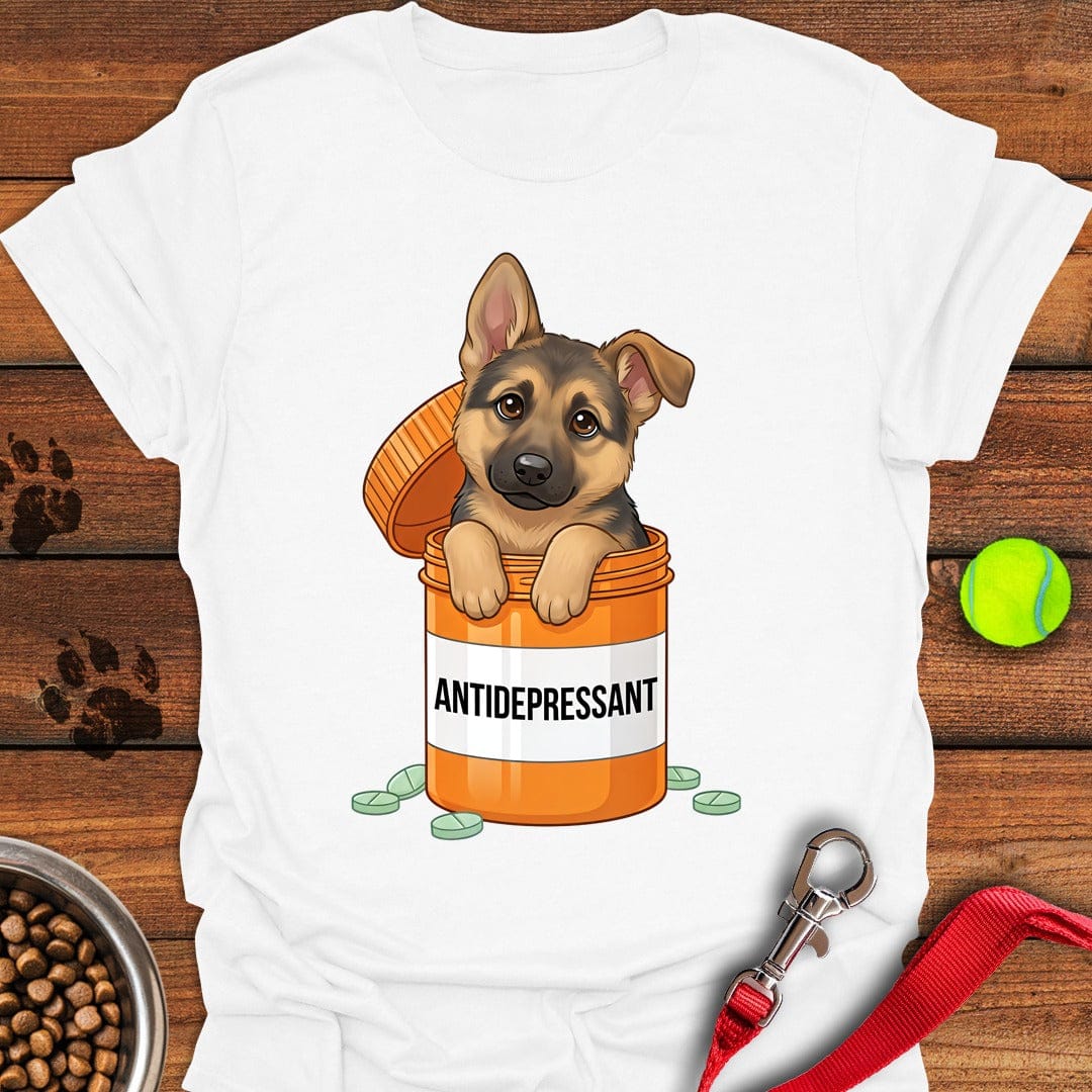 German Shepherd Antidepressant White