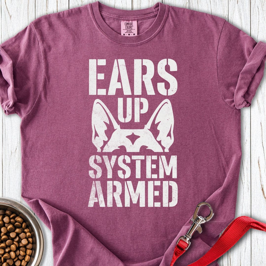 German Shepherd Armed Premium Tee Berry