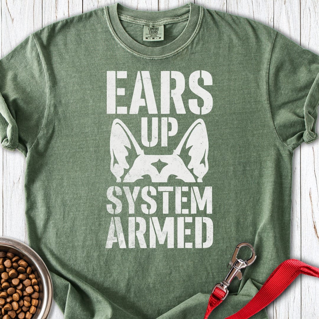 German Shepherd Armed Premium Tee Moss