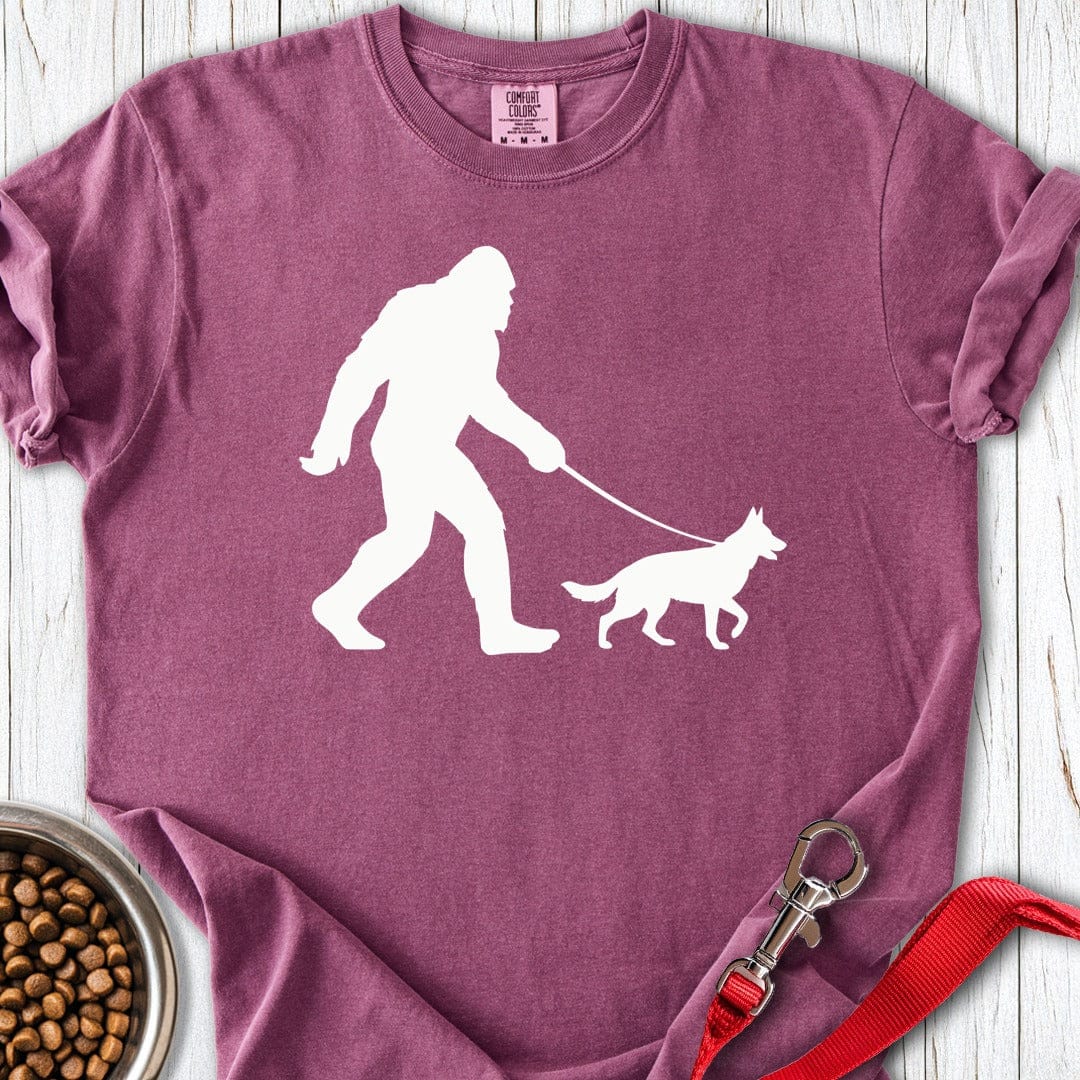 German Shepherd Bigfoot Premium Tee Berry