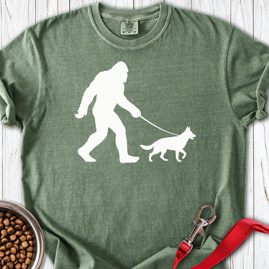German Shepherd Bigfoot Premium Tee Moss