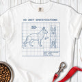 German Shepherd Blue Print K9 Premium Tee White