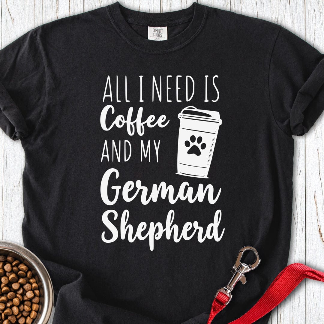 German Shepherd Coffee Premium Tee Black