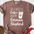 German Shepherd Coffee Premium Tee Espresso