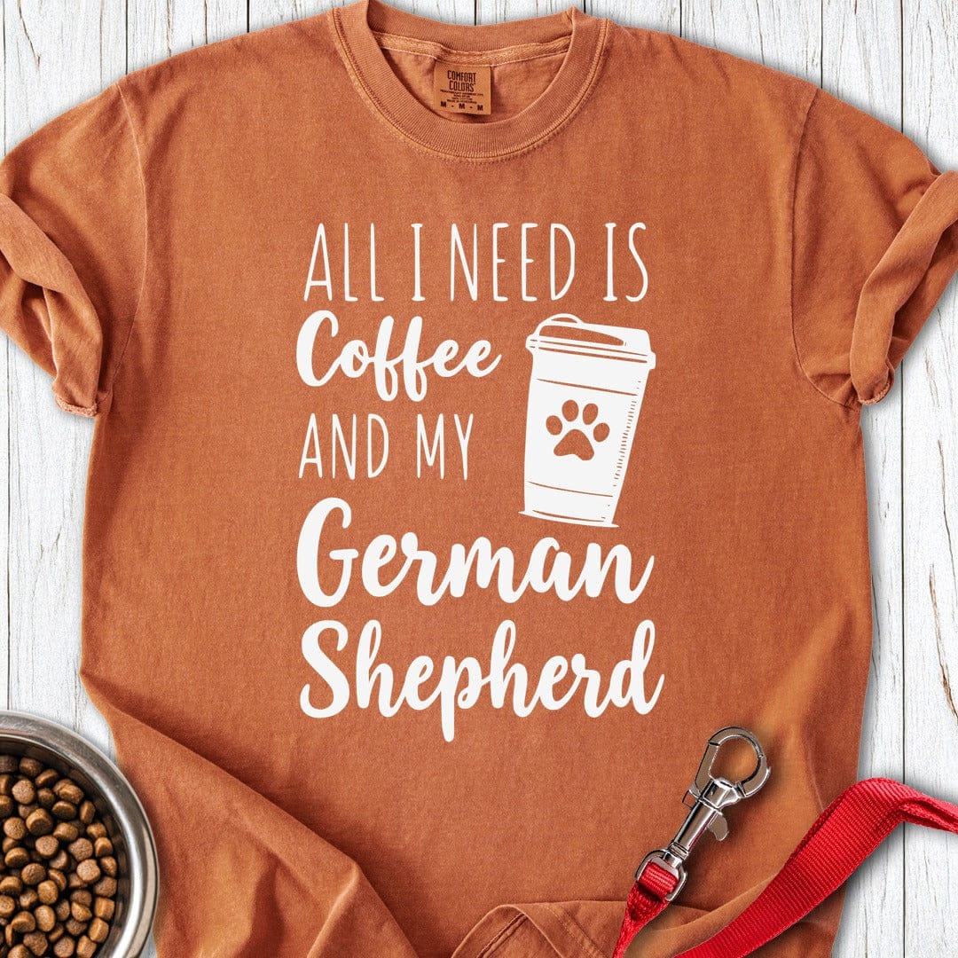 German Shepherd Coffee Premium Tee Yam