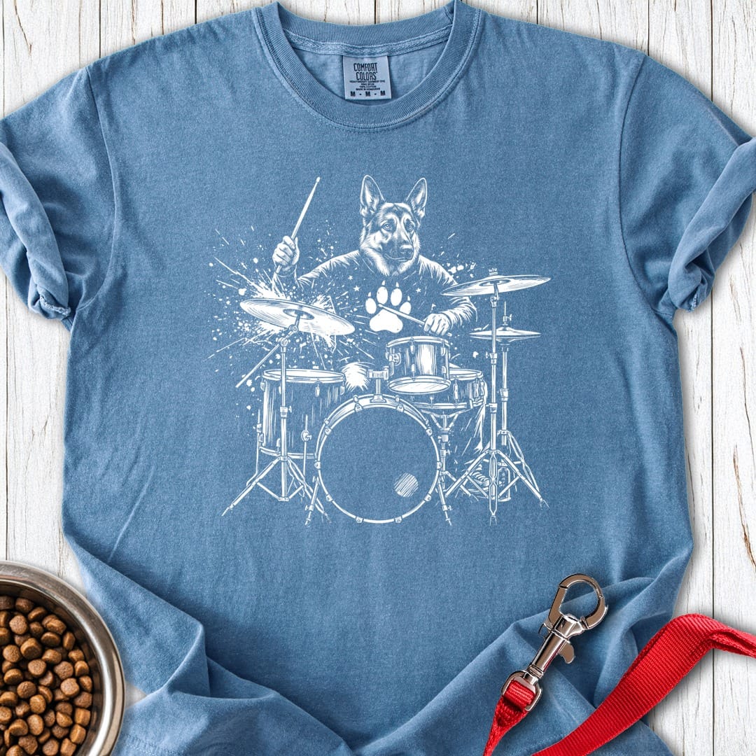 German Shepherd Drummer Blue Jean