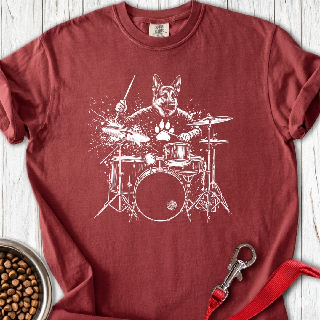 German Shepherd Drummer Brick