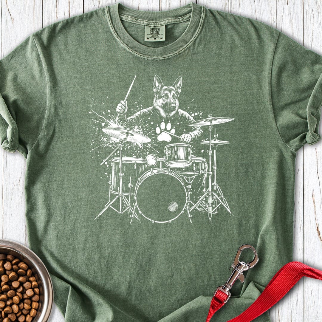 German Shepherd Drummer Moss