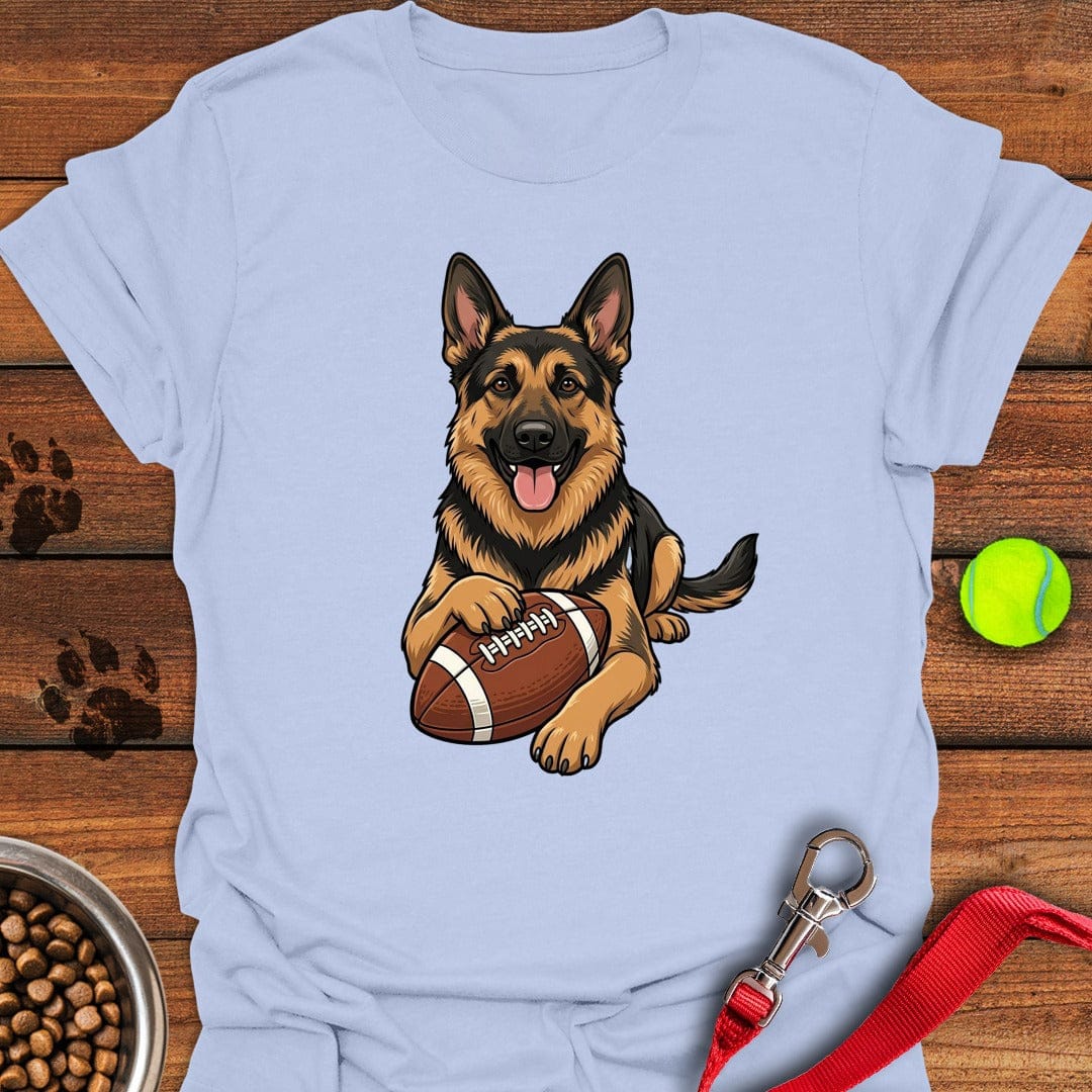 German Shepherd Football Light Blue