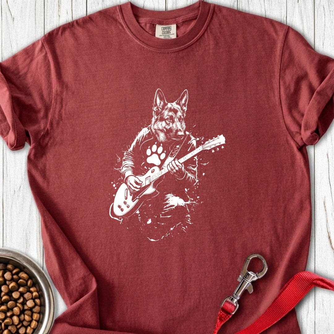 German Shepherd Guitar Premium Tee Brick