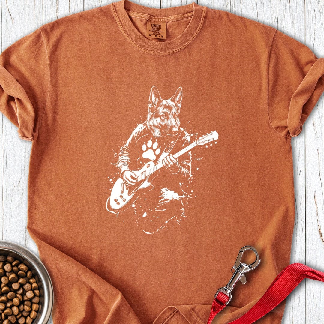 German Shepherd Guitar Premium Tee Yam