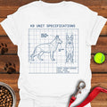 German Shepherd K9 Blue Print White