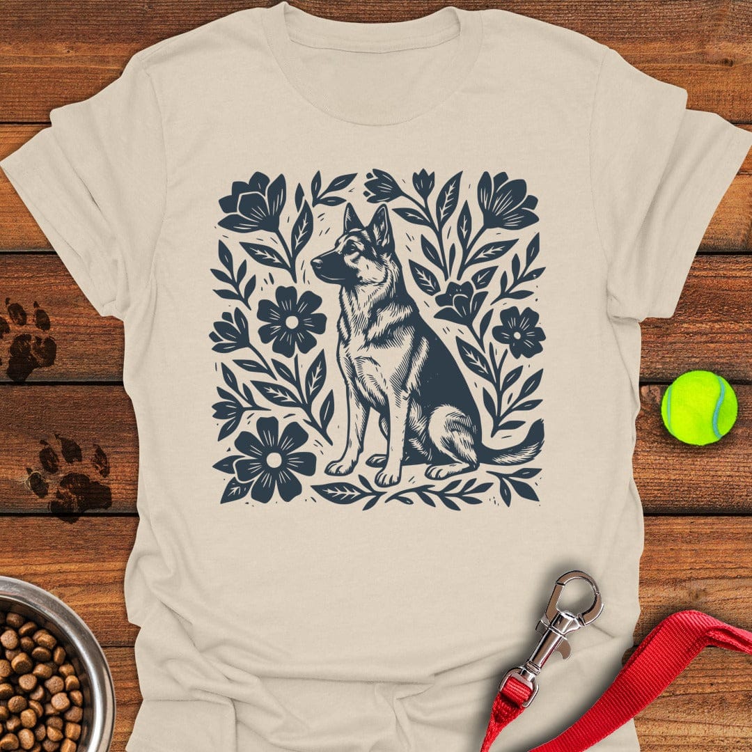 German Shepherd Linocut Natural