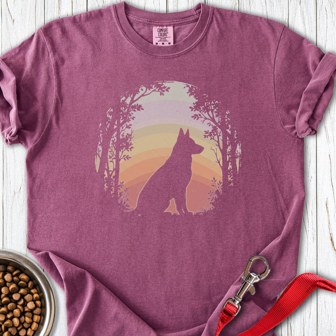 German Shepherd Nature Premium Tee Berry