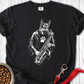 German Shepherd Saxophone Black