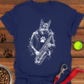 German Shepherd Saxophone Navy