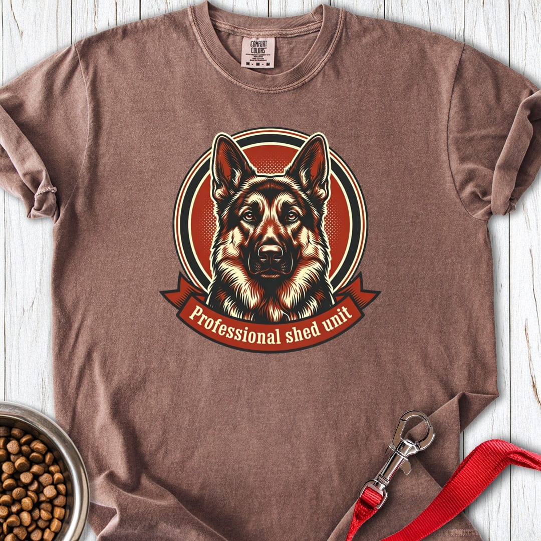 German Shepherd Shed Unit Premium Tee Espresso