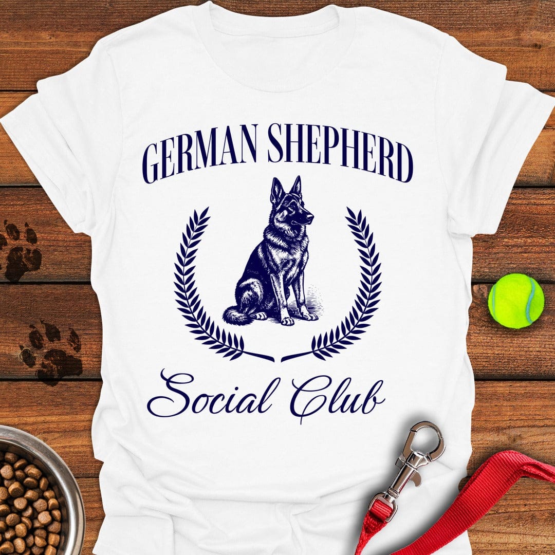 German Shepherd Social Club White