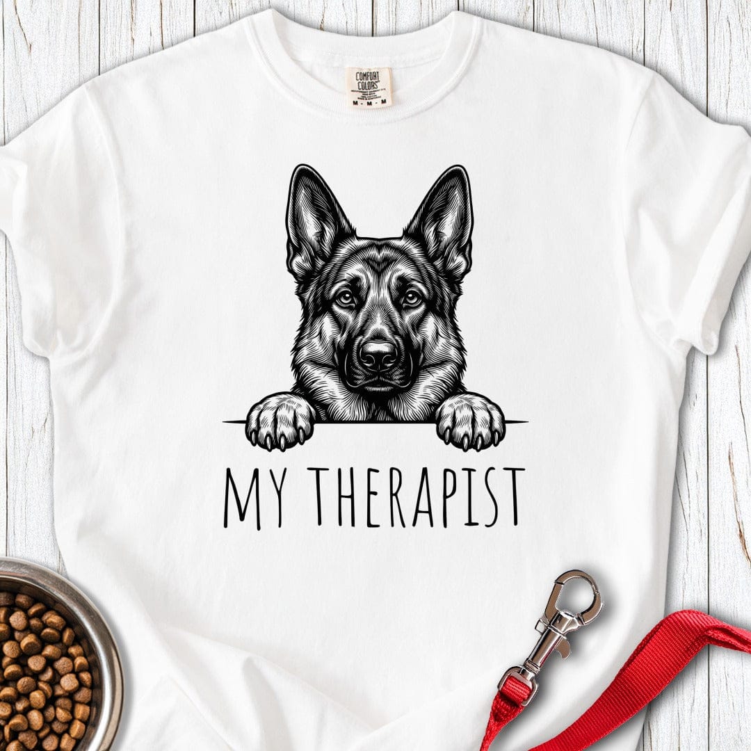 German Shepherd Therapist Premium Tee White