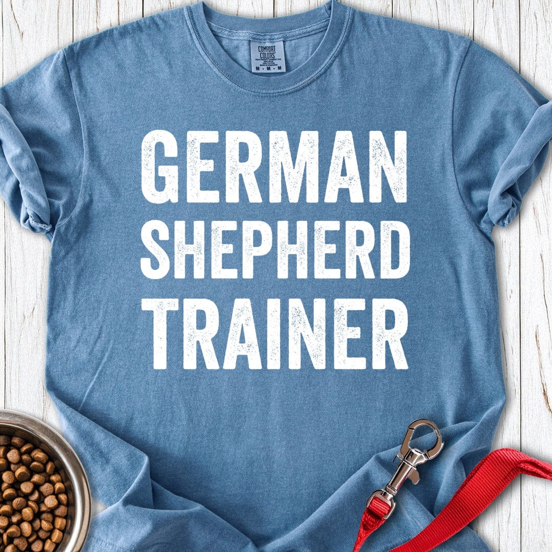 German Shepherd Trainer Premium Tee Blue Jean