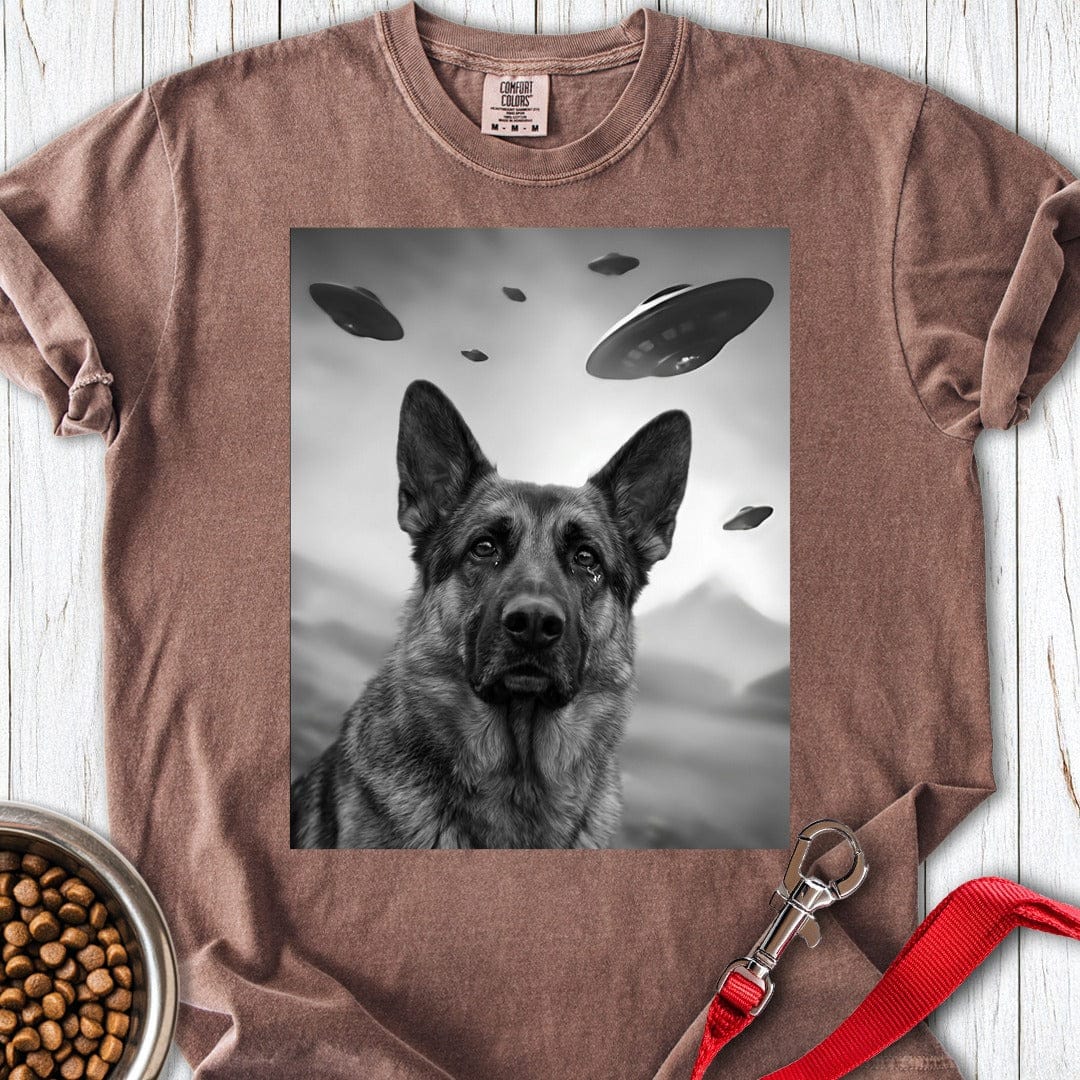 German Shepherd UFO Premium Tee Espresso