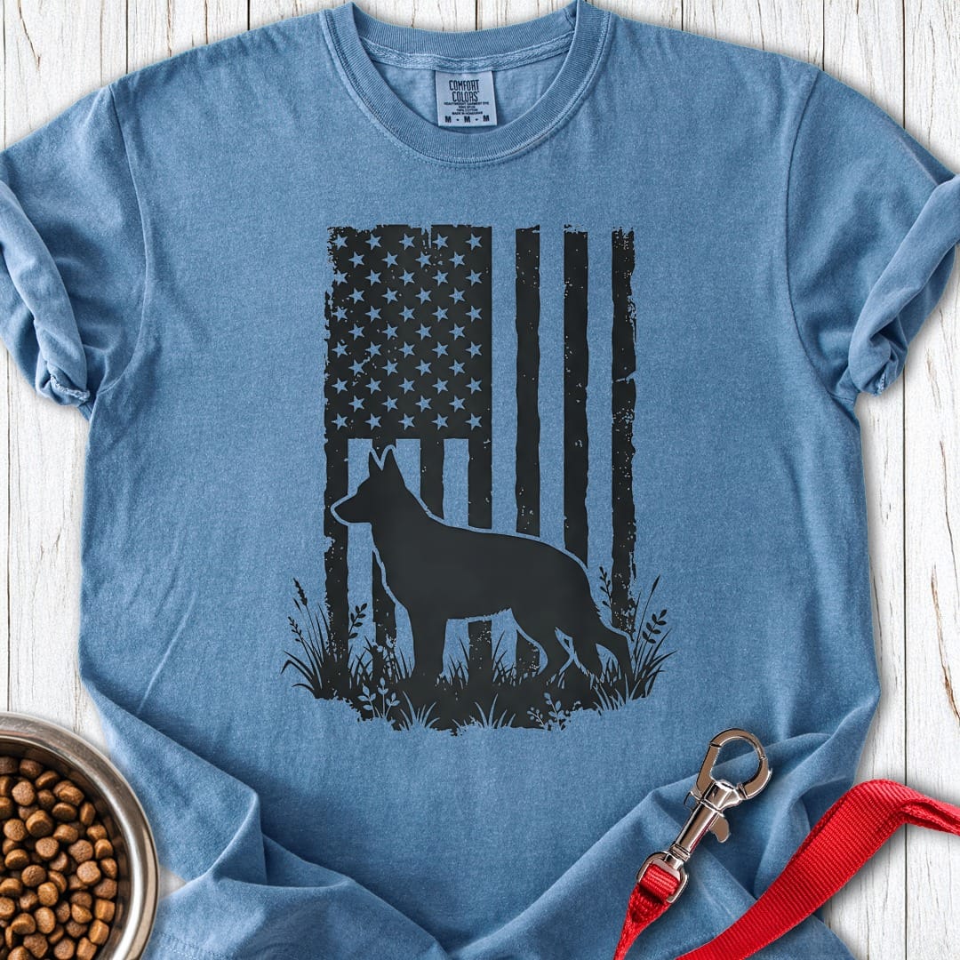 German Shepherd USA Premium Tee Blue Jean
