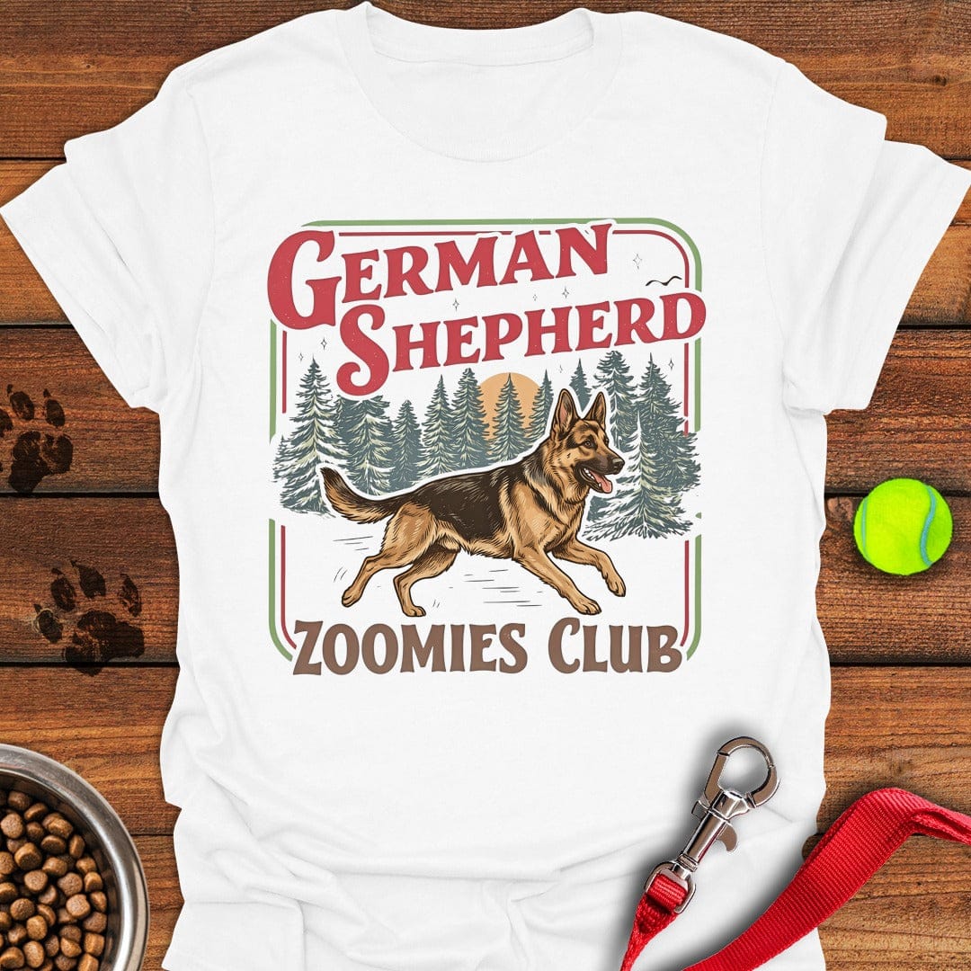 German Shepherd Zoomies White