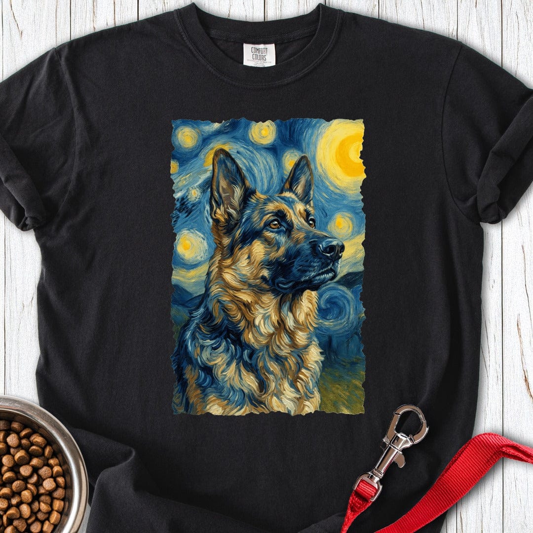 German Shepherd van Gogh Premium Tee Black