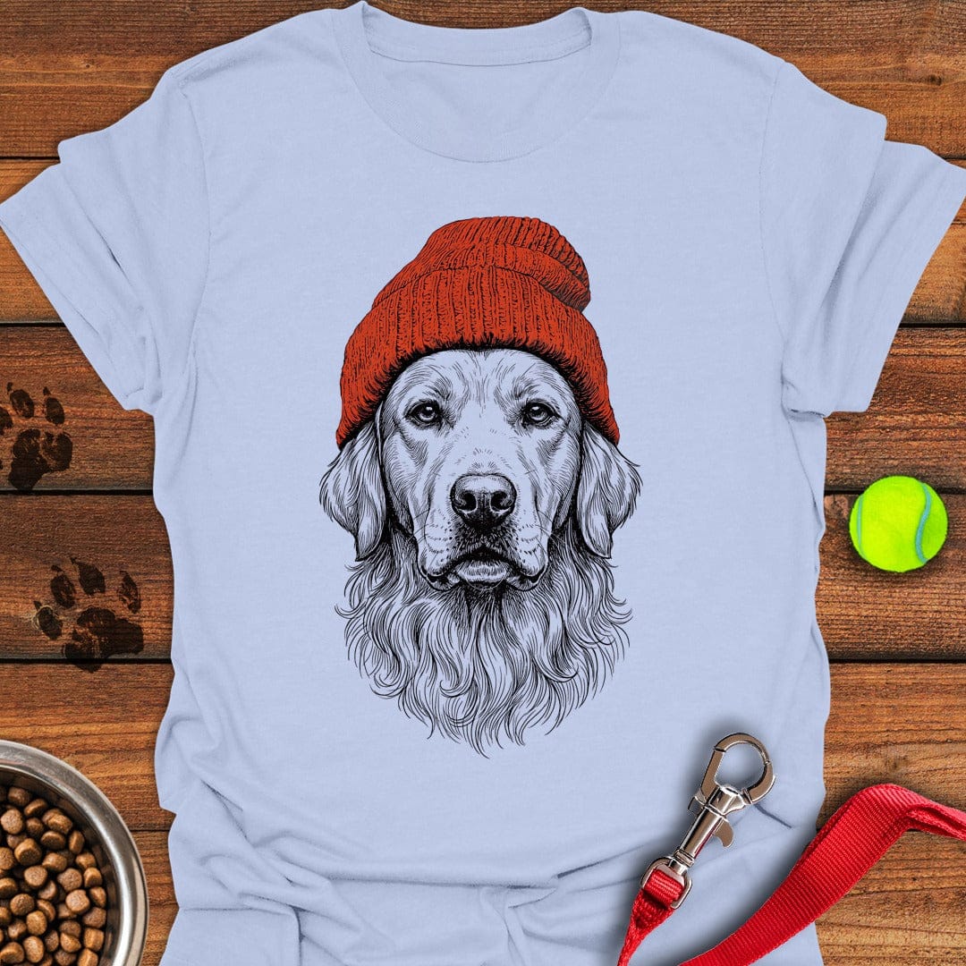 Golden Retriever Beanie Light Blue