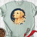 Golden Retriever Flowers Premium Tee Bay