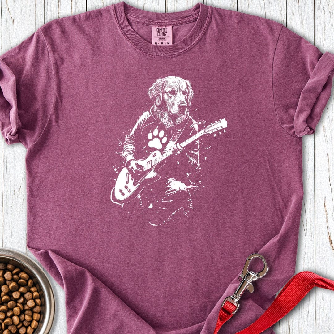 Golden Retriever Guitar Premium Tee Berry