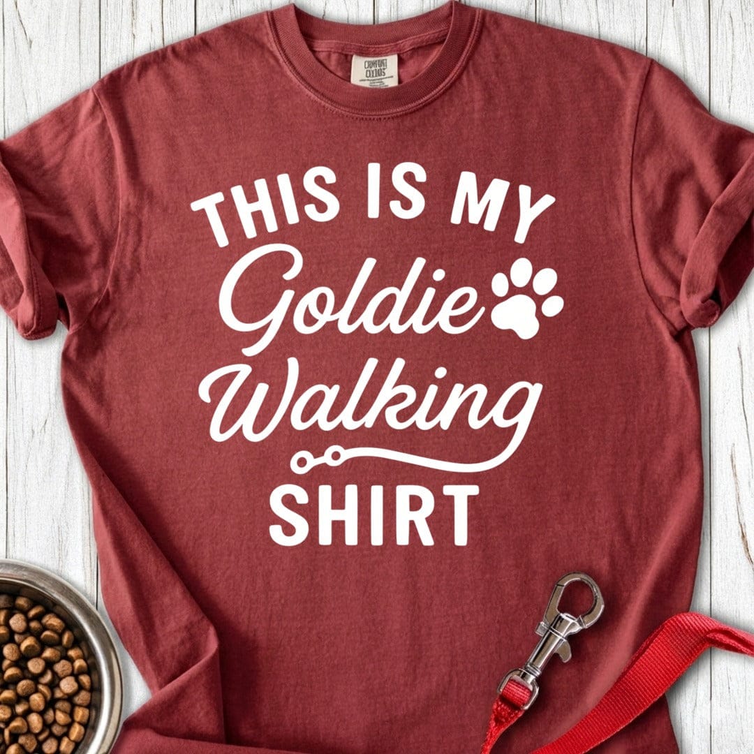 Golden Retriever Walking Premium Tee Brick