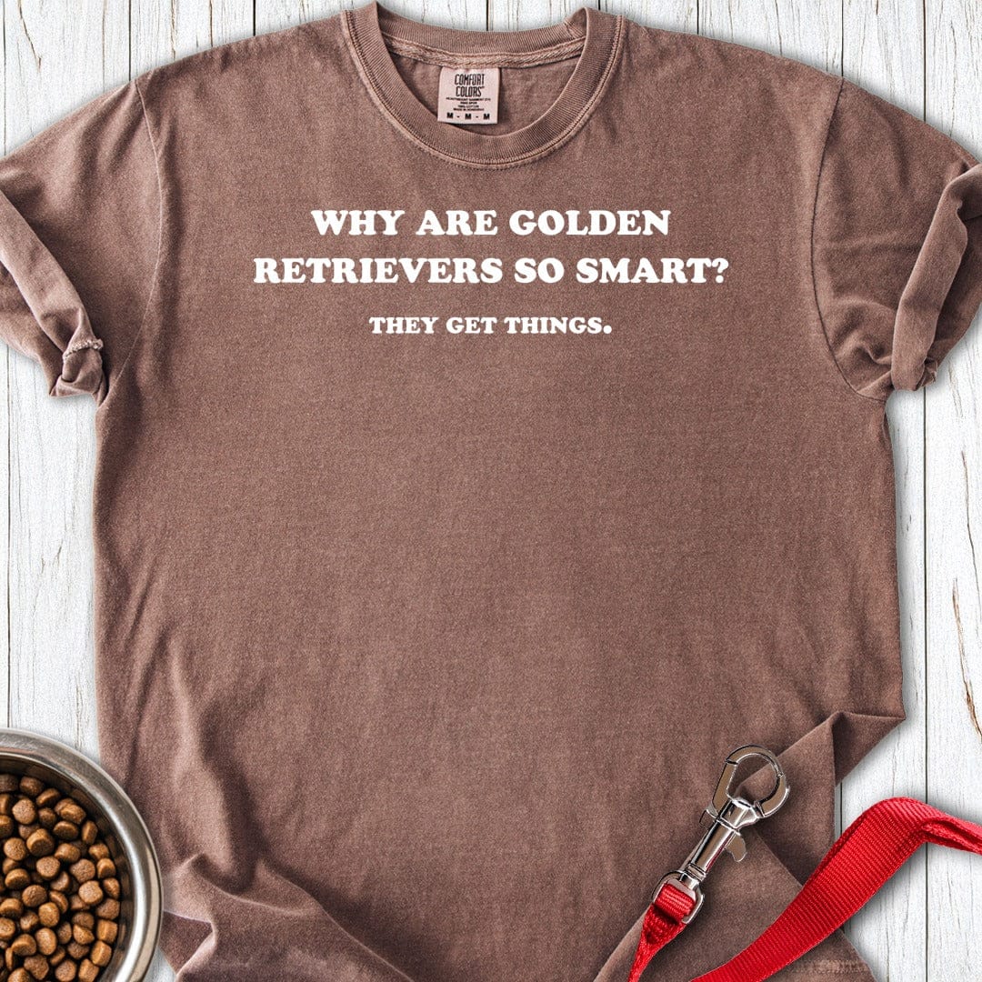 Golden Retriever are Smart Premium Tee Espresso