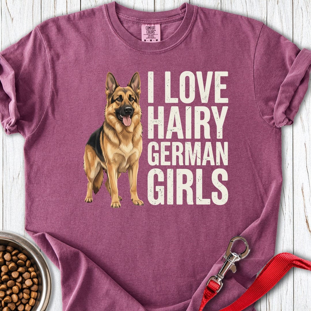 Hairy German Shepherd Premium Tee Berry