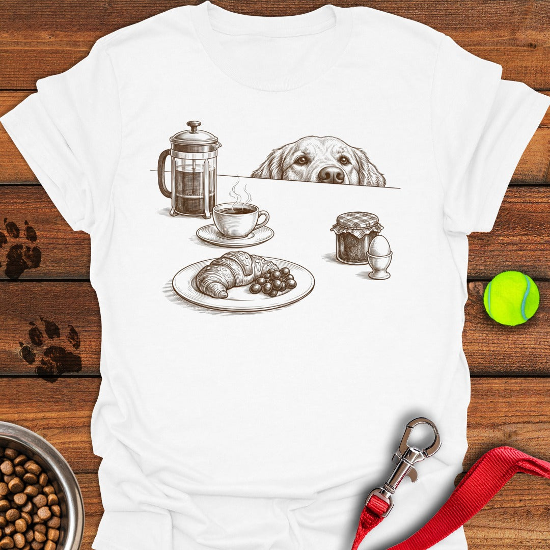 Hungry Golden Retriever White