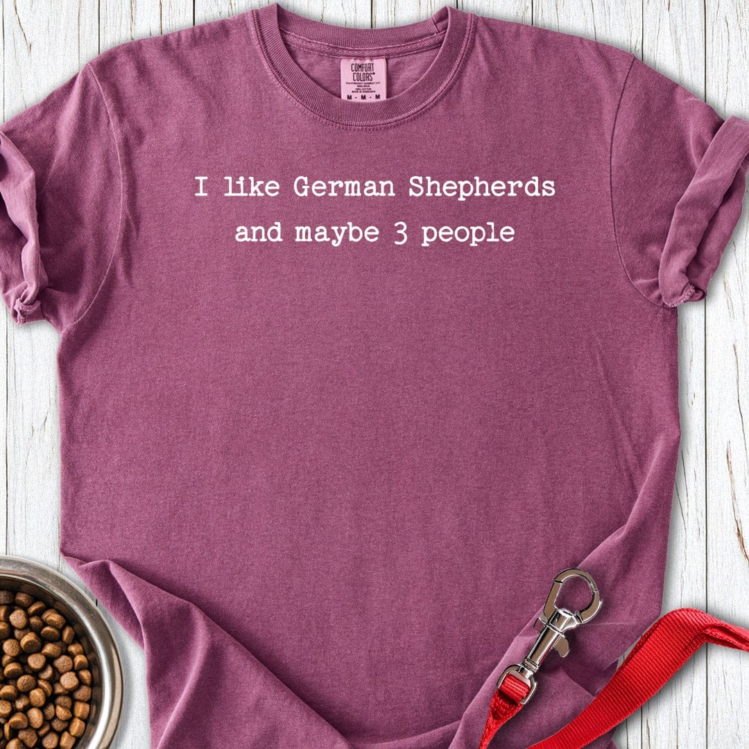 I Like German Shepherds Premium Tee Berry