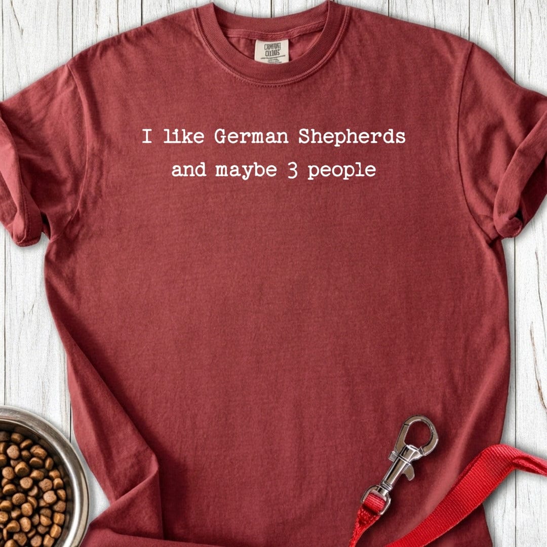 I Like German Shepherds Premium Tee Brick