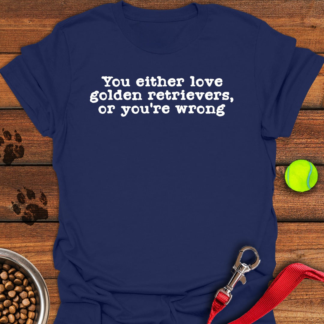 Love Golden Retrievers Navy