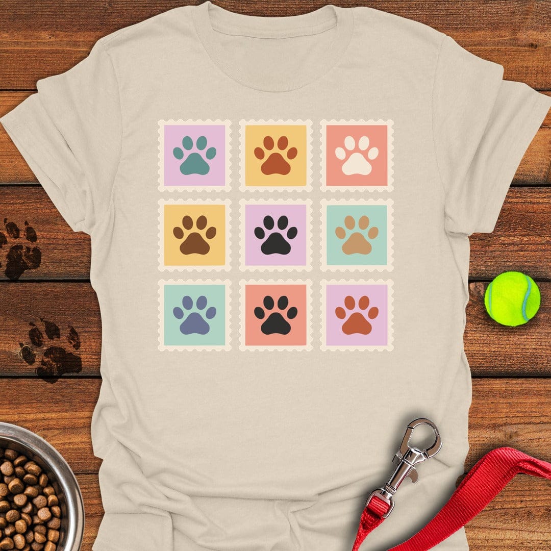 Pastel Paw Print Stamps Natural